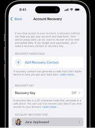 account recovery contact apple support