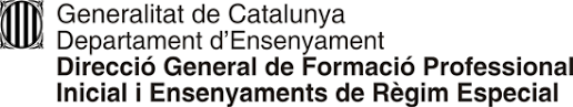 Resolució del Director general de Formació Professional Inicial i Ensenyaments de Règim Especial, per la qual es determina la