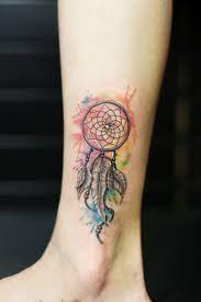 Native americans believe that at night, the air is filled with dreams. Water Color Dreamcatcher Tattoo Inked Girl Small Size Tattoo Feather Tattoos Tattoos Dreamcatcher Tattoo
