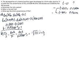 Order Reaction Rate Calculation Example