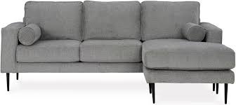 Hazela Sofa Chaise In Charcoal By