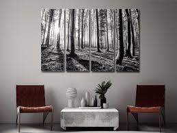 Forest Sunset 4 Pieces Canvas Wall Art