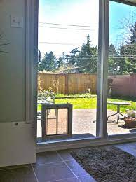 sliding glass dog door
