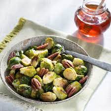 This is a hearty lunch that will keep your hunger at bay for for the dressing: Honey Mustard Pecan Brussels Sprouts National Honey Board