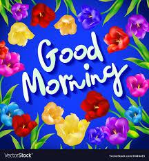 good morning lovely card with flowers
