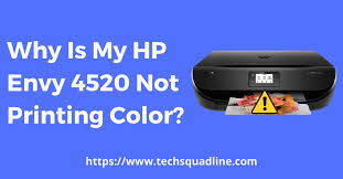 hp envy 4520 is not printing in colour