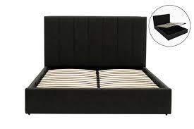 gas lift storage bed frame charcoal