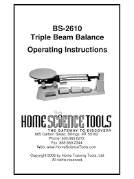 home science tools bs 2610 operating