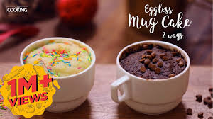 eggless mug cake 2 ways 2 mins mug