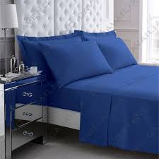 Percale Fitted Sheet Royal Blue By