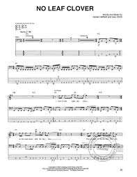 Bass tabulature transcribed by chris binding. S M Highlights Von Metallica Im Stretta Noten Shop Kaufen