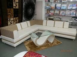 6 seater leather l shaped sofa set with
