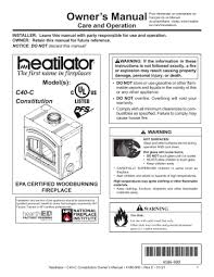 Heatilator Constitution Wood Fireplace