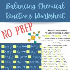 Balancing Chemical Equations Worksheet