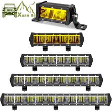Xuanba Slim 6 14 22 30 Inch Led Light Bar For 12v 24v Auto Car Tractor Boat Off Road 4wd Truck Suv Yellow Driving Fog Lamp Offroad Bar Portable Construction Lights Portable