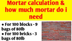 Mortar Calculation How Much Mortar Do