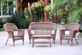 4pc wicker conversation set without