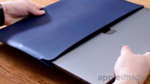 apple s new leather macbook sleeve is