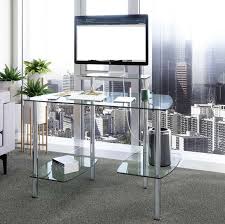 Glacier Glass Desk Office Reality