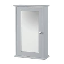 Grey Wooden Bathroom Wall Cabinet With