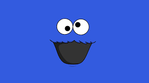 funny face expression blue background