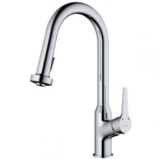 pull down sprayer kitchen faucet in chrome