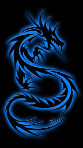 Dragon, dragon blue neon, dragon neon ...