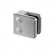 Square Glass Clamp For Round Post