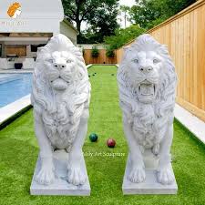 Marble Garden Lion Statue