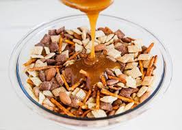 turtle chex party mix with football