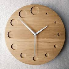 Rustic Wood Wall Clock With Leather