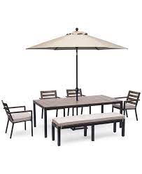 All you would need are a. Furniture Stockholm Outdoor Aluminum 6 Pc Dining Set 84 X 42 Rectangle Dining Table 4 Dining Chairs Bench With Sunbrella Cushions Created For Macy S Reviews Furniture Macy S