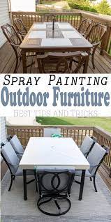 Spray Paint Outdoor Metal Furniture
