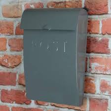 wall mounted steel post box outdoor