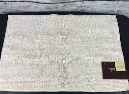 cotton ivory reversible bath rug 17x24