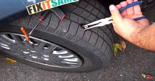 quickly fix repair a nail hole in a tire