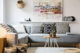 decorate the wall behind the sofa