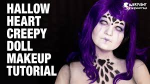 hallow heart creepy doll makeup tutorial
