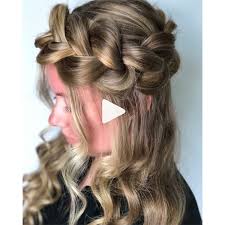 Girls feel like a goddess or princesses after wearing halo braids hairstyles. Halo Braid Tutorial Video Soft Waves Behindthechair Com