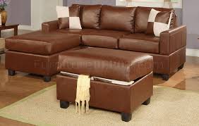 Brown Bonded Leather Contemporary Small
