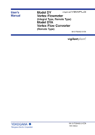 Dy Vortex Flowmeter Instruction Manual Manualzz Com