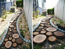 Diy Wood Slice Pathway Garden Pathway