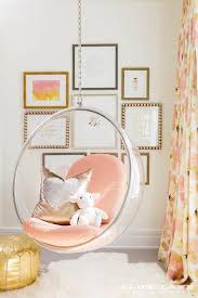 Enjoy the top 10 diy hanging chairs projects and feel free to share your thoughts. Clear Hanging Bubble Chair With Pink Chevron Cushions Contemporary Girl S Room