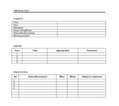 Meeting Notes Template Minutes Excel Lovely Project Action