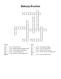 makeup brushes crossword puzzle