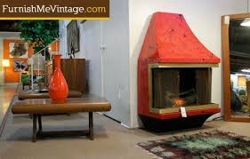 Retro Red Electric Fireplace Space Heater