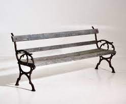antique painted garden bench for