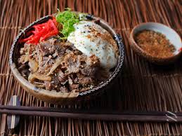 gyudon anese simmered beef and rice