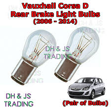vauxhall corsa d rear brake light bulbs
