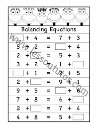 Balancing Equations Worksheet Third